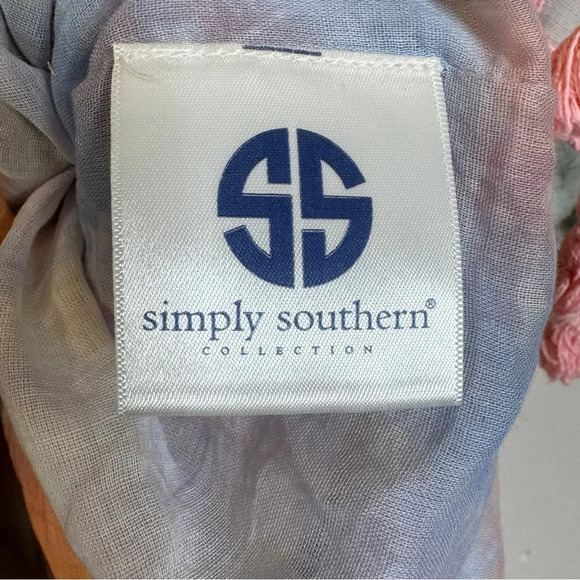 NWT Simply Southern Tie Dye‎ Coverup Tassels Beaded Drawstring Waist Size S / M - Picture 13 of 15